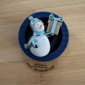 Bath & Body Works Snowman w/gift Car Fragrance Vent or Visor Clip